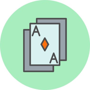 Çember Simgesi Dolu Kart Satırı Oynanıyor