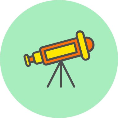 Astronomi Satırı Dolu Çember Simgesi