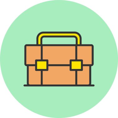 Çanta Satırı Dolu Çember Simgesi