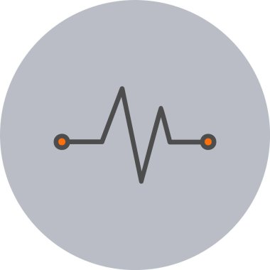 Kardiyogram Satırı Daire Simgesi Dolduruldu