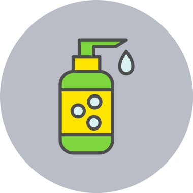 Sabun Satırı Dolu Çember Simgesi