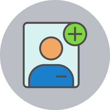 Kullanıcı Ekle Satır Dolu Çember Simgesi