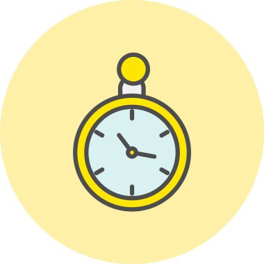 Saat Satırı Dolu Çember Simgesi