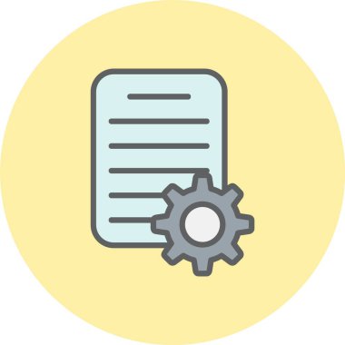 İçerik Yönetimi Satırı Dolu Çember Simgesi