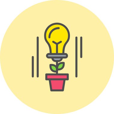 Büyüme Satırı Dolu Çember Simgesi