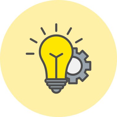 Çember İçi Dolu Fikir Satırı Simgesi