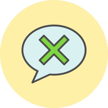 Reddetme Satırı Dolu Çember Simgesi