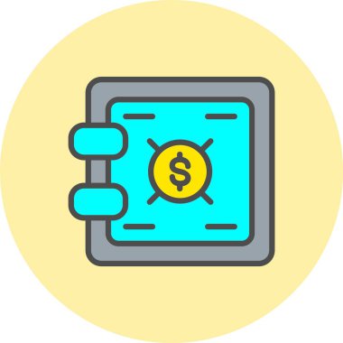 Kasa Satırı Dolu Çember Simgesi