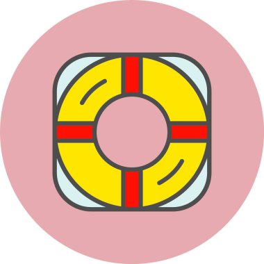 Lifesaver Satırı Dolu Çember Simgesi