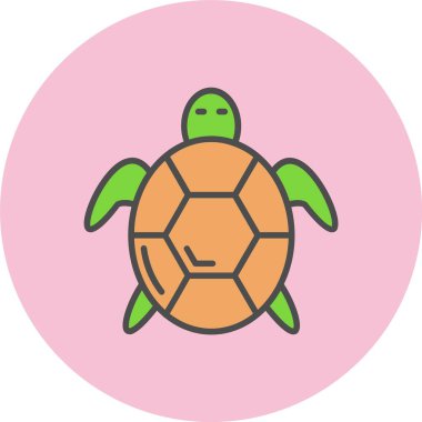 Kaplumbağa Satırı Dolu Çember Simgesi