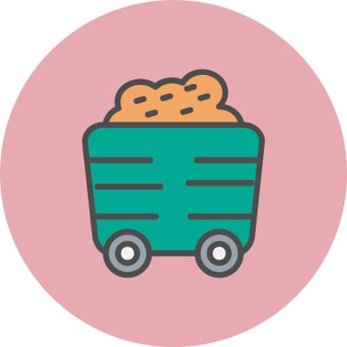 Kömür Satırı Dolu Çember Simgesi