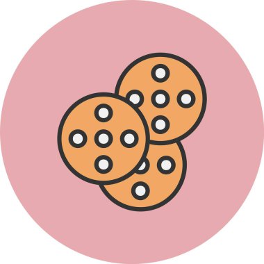 Çerez Satırı Dolu Çember Simgesi