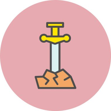 Excalibur Satırı Dolu Çember Simgesi