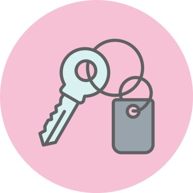 Anahtar Satırı Dolu Çember Simgesi