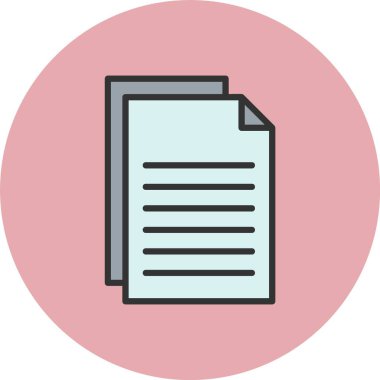 Kağıt Satırı Dolu Çember Simgesi