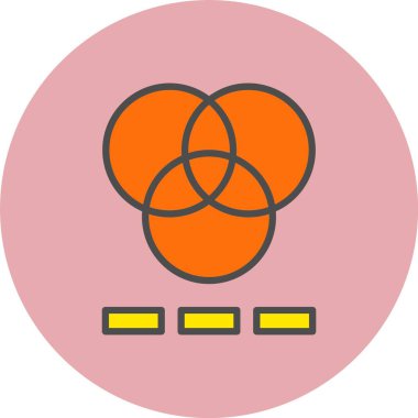 Rgb Satırı Dolu Çember Simgesi