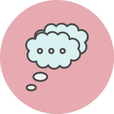 Düşünce Satırı Dolu Çember Simgesi