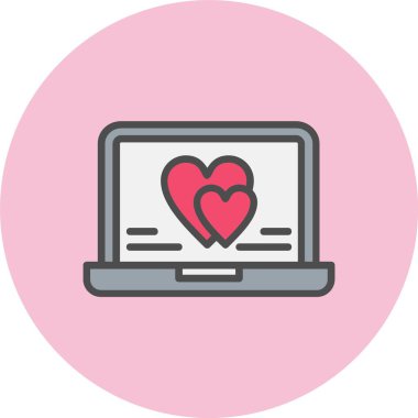 Aşk Satırı Dolu Çember Simgesi