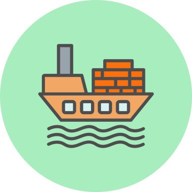 Sevkiyat Satırı Dolu Çember Simgesi