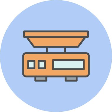 Ağırlık Ölçeklendirme Satırı Dolu Çember Simgesi