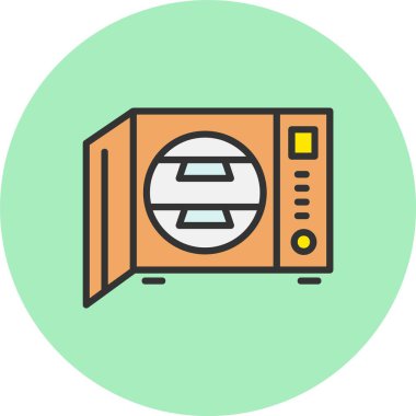 Otoklavye Satırı Dolu Çember Simgesi