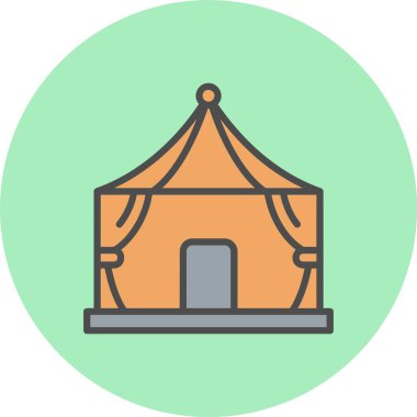 Kanopi Çizgisi Dolu Çember Simgesi