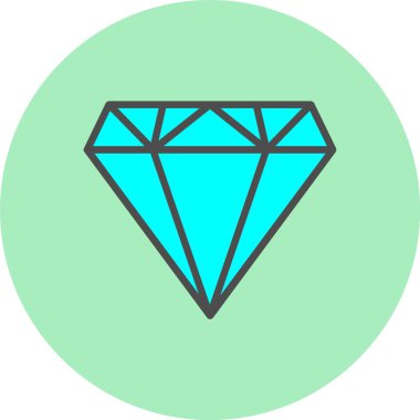 Daimond Satırı Dolu Çember Simgesi