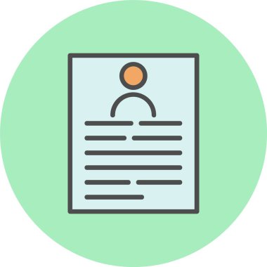 Belge Satırı Dolu Çember Simgesi