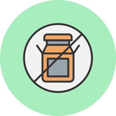 Süt Satırı Dolu Çember Simgesi Yok