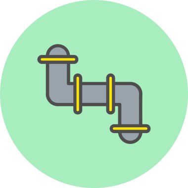 Boru Satırı Dolu Çember Simgesi