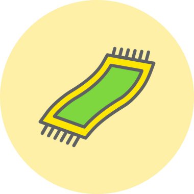 Halı Satırı Dolu Çember Simgesi