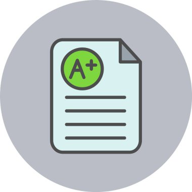 A + Satır Dolu Çember Simgesi