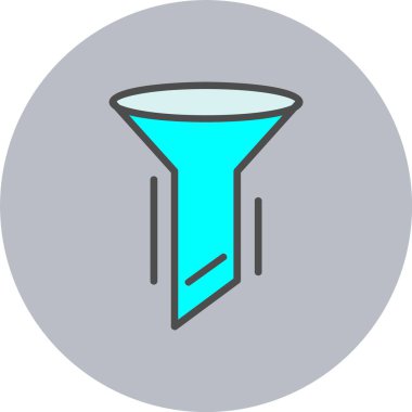 Filtre Satırı Dolu Çember Simgesi