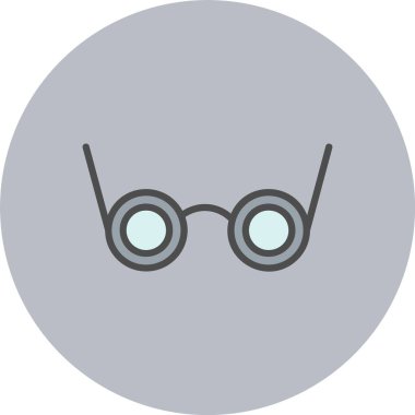 Gözlük Satırı Dolu Çember Simgesi