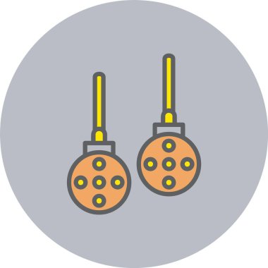 Işık Satırı Dolu Çember Simgesi