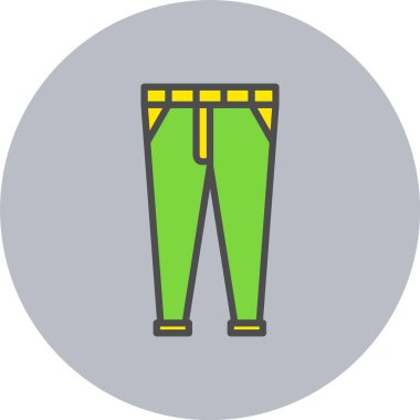 Pantolon Çizgisi Dolu Çember Simgesi