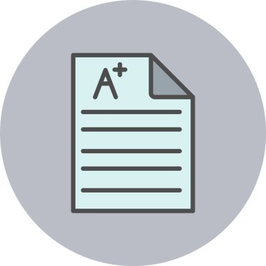 Geçilen Vektör Satırı Dolu Çember Simgesi