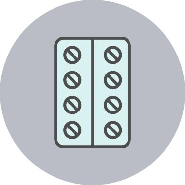 Tablet Satırı Dolu Çember Simgesi