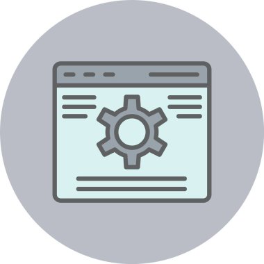 Web sitesi Bakım Satırı Dolu Çember Simgesi