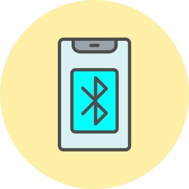 Bluetooth Satırı Dolu Çember Simgesi