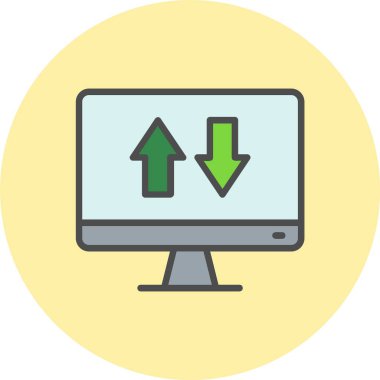 Veri Görselleştirme Satırı Dolu Çember Simgesi