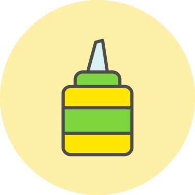 Yapıştırıcı Satırı Dolu Çember Simgesi