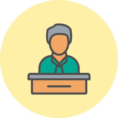 Yönetici Satırı Dolu Çember Simgesi