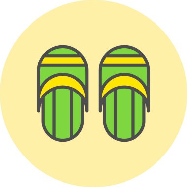 Terlik Çizgisi Dolu Çember Simgesi