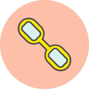 Zincirli Satır Dolu Çember Simgesi