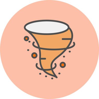 Kasırga Hattı Dolu Çember Simgesi