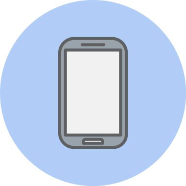 Cep Telefonu Hattı Dolu Çember Simgesi