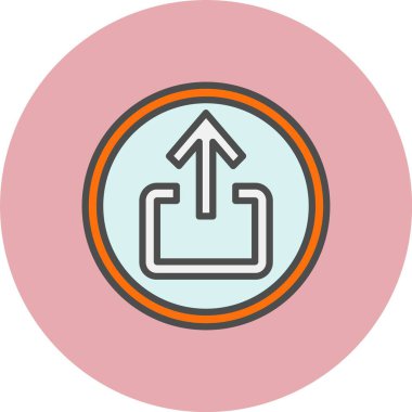 Ok Satırı Dolu Çember Simgesi Yükle