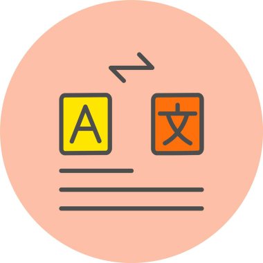 Sözcük Hazinesi Satırı Dolu Çember Simgesi