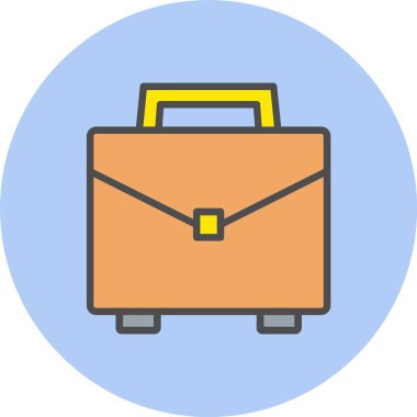 Çanta Satırı Dolu Çember Simgesi